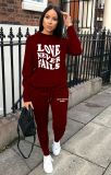 Printed casual sports suit