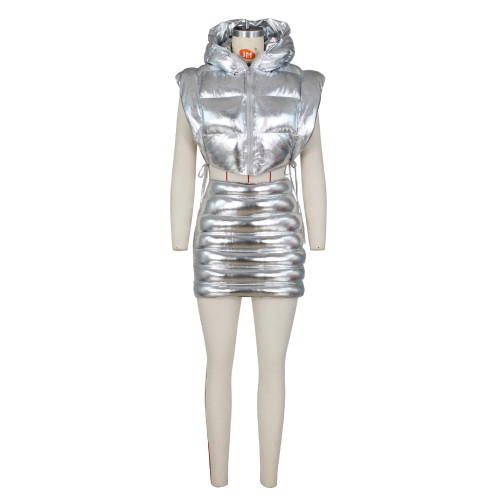 Fashion style gilded cotton jacket vest, bread jacket and vest