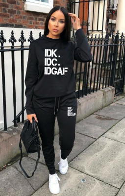 Printed casual sports suit