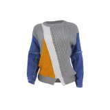 Knitted patchwork top