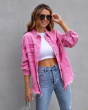 Worn-out denim jacket
