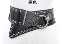 Wind Liuding slanting elastic elastic personality fashion wide waist cover slanting women's belt decoration