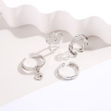 Creative hollow heart ring set of 4 women's ins style simple open forefinger ring