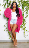 Knitted hand hook tassel cardigan dress