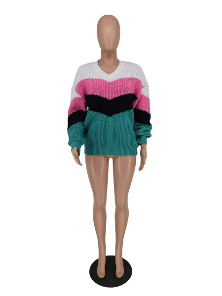 Knitted patchwork top