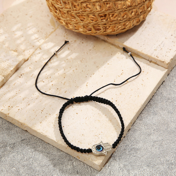National style creative personality devil's eye palm hand woven bracelet