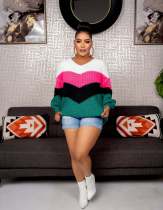 Knitted patchwork top