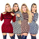 Women's one-piece dress buttocks knitted sweater 4 colors