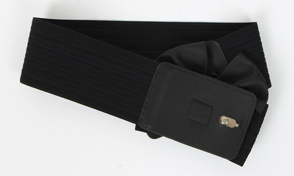 Korean Women's Bowknot Super Wide Waist Cover Simple Versatile Buckle Elastic Belt Dress Accessories