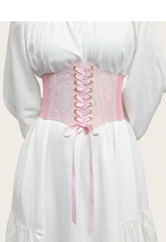 Fashion Wide Lace Waist Cover Women's Versatile Dress Top Decorative Belt Elastic Belt