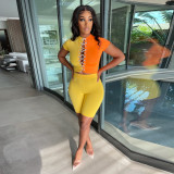 Fashion sports casual suit women's shorts two-piece set