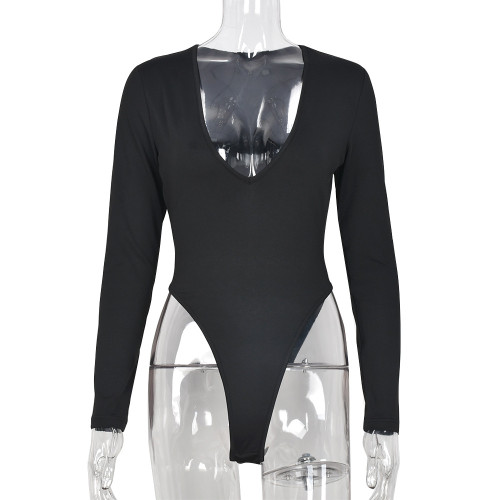 Sexy Slim Long Sleeve Bodysuit