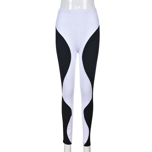 Personalized Slim Lifting Hip Contrast Leggings
