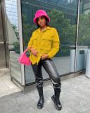 Solid casual multi-color corduroy coat