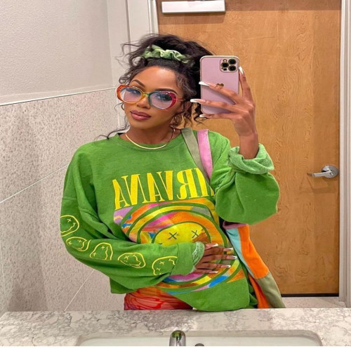 Fashion printed sweater