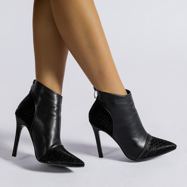 Fashion Boots Thin Boots Pointed Thin Heel Soft Leather Back Zipper Solid Short Boots