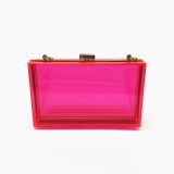Acrylic transparent fashion dinner bag diagonal mini banquet handbag small square bag
