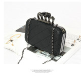 Large diamond ring ghost head dinner bag