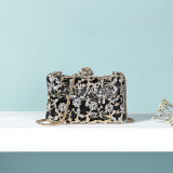 Fashion diamond inlaid dinner handbag One shoulder cross body chain small bag Cross border cross body small bag