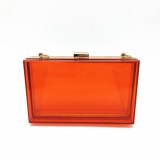 Acrylic transparent fashion dinner bag diagonal mini banquet handbag small square bag