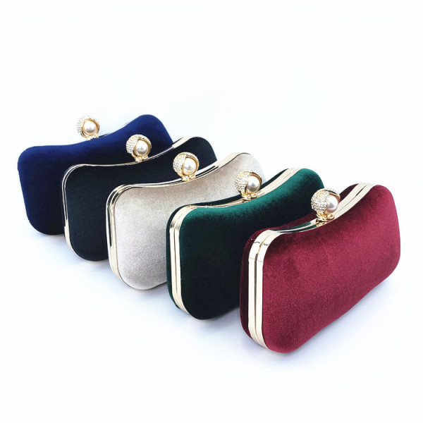 Velvet gilt evening bag Vintage lady handbag Fashion celebrity dinner bag Cheongsam handbag