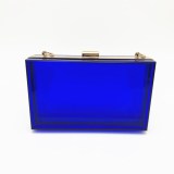 Acrylic transparent fashion dinner bag diagonal mini banquet handbag small square bag