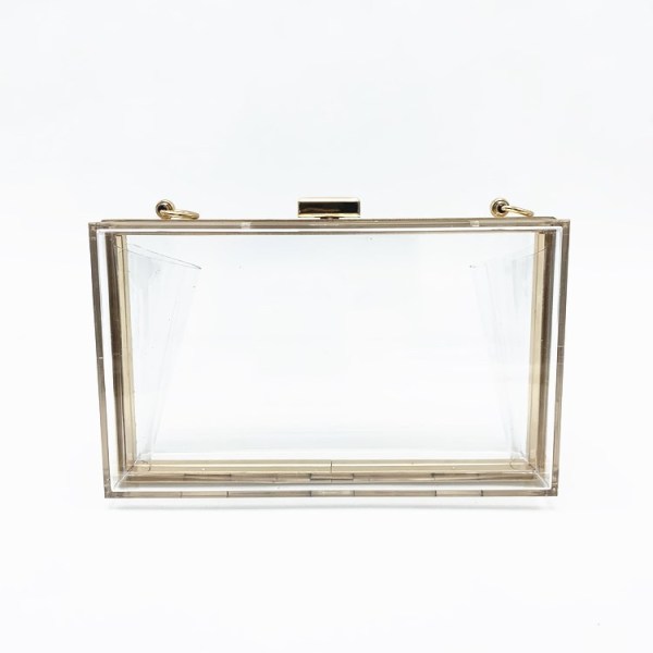 Acrylic transparent fashion dinner bag diagonal mini banquet handbag small square bag
