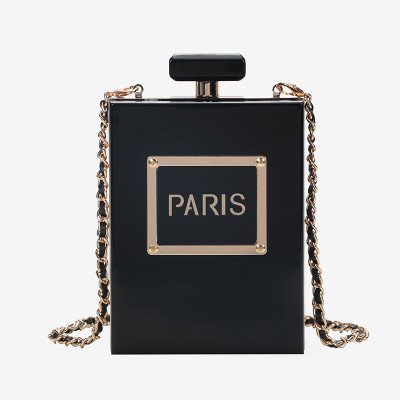 Perfume bottle women chain box Acrylic one shoulder personality versatile cross body dinner bag
