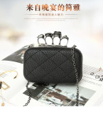 Large diamond ring ghost head dinner bag