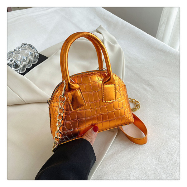 Shell bag bright finish leather chain autumn and winter creative cross body women's bag