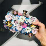 Fashion dinner bag Women's handmade flower beading bag Banquet wedding party bag