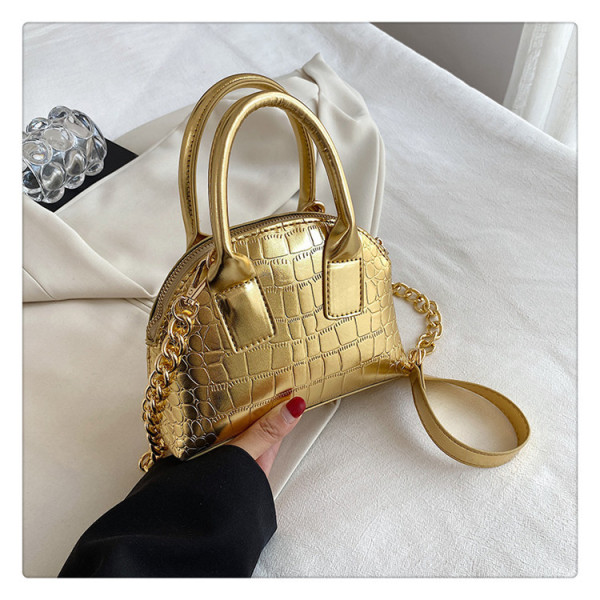 Shell bag bright finish leather chain autumn and winter creative cross body women's bag