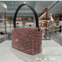 Large Rhinestone Bag Women's One Shoulder Oblique Straddle Bag Fashion Trend Pillow Full Diamond Bag Small Diamond Underarm Bag