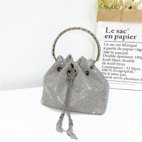 Texture flash diamond chain portable single shoulder messenger bag