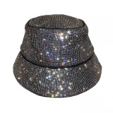 Handmade diamond inlaid hats, men's and women's wide brim, small fisherman's flat top sun visor