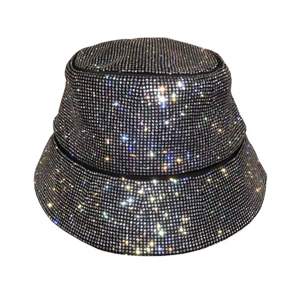 Handmade diamond inlaid hats, men's and women's wide brim, small fisherman's flat top sun visor