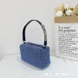 Large fashionable armpit bag full of diamonds portable messenger bag
