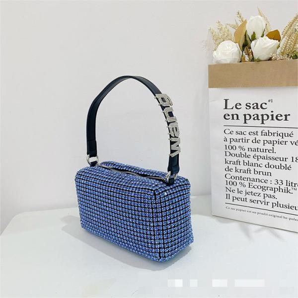 Large fashionable armpit bag full of diamonds portable messenger bag