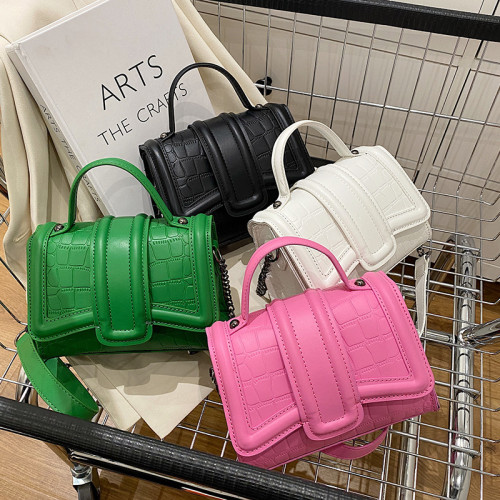 Women's bag Versatile fashion handbag High texture stone pattern underarm bag chain diagonal bag