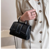 Women's bag Versatile fashion handbag High texture stone pattern underarm bag chain diagonal bag