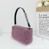 Large fashionable armpit bag full of diamonds portable messenger bag