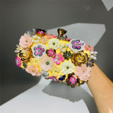 Fashion dinner bag Women's handmade flower beading bag Banquet wedding party bag