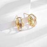 Vintage Natural Fritillaria Earrings High end Premium S925 Silver Needle Earrings Fashion Net Red Earrings