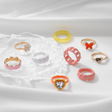 Personalized trend worn open adjustable love ring forefinger ring