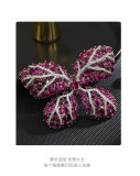 Heavy Industry Brilliant Grape Purple Butterfly brooch High grade high-grade brooch suit accessories