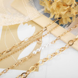 Coarse chain English letter love combination 4-piece bracelet
