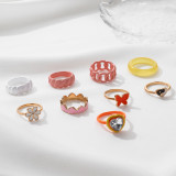 Personalized trend worn open adjustable love ring forefinger ring