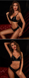 High grade sexy lingerie women's temptation pure desire PU free sexy passion clothes bra underwear set