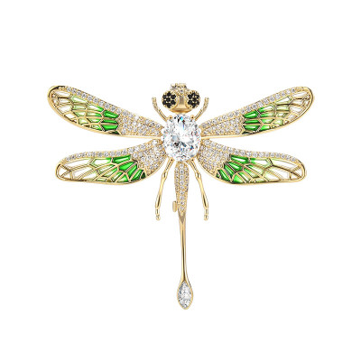Elegant wings can shake dragonfly brooch, high-grade luxury, high-grade moving object, brooch pin accessories