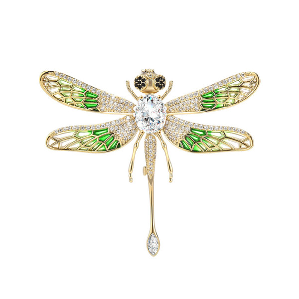 Elegant wings can shake dragonfly brooch, high-grade luxury, high-grade moving object, brooch pin accessories